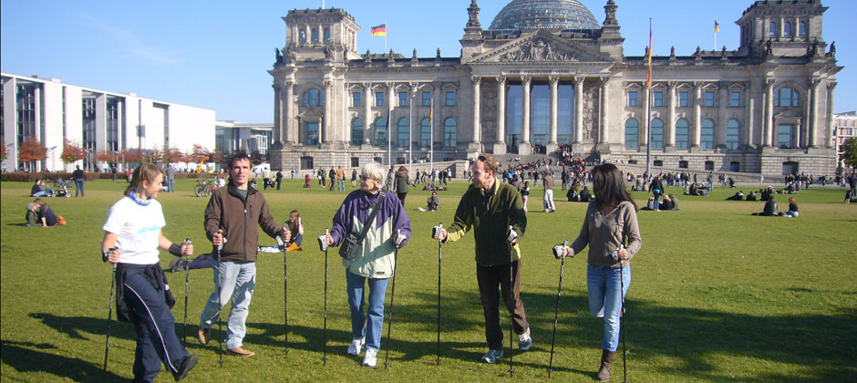 Nordic Walking Schnupperkurs am Berliner Reichstag